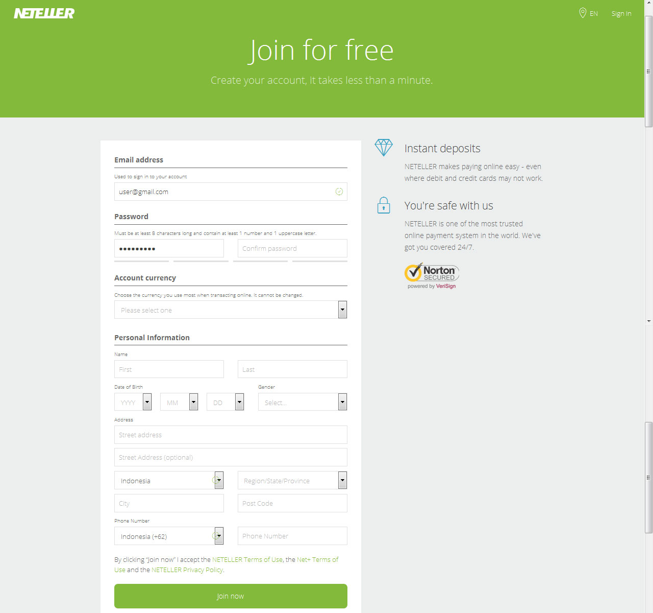 neteller-sign-up-form